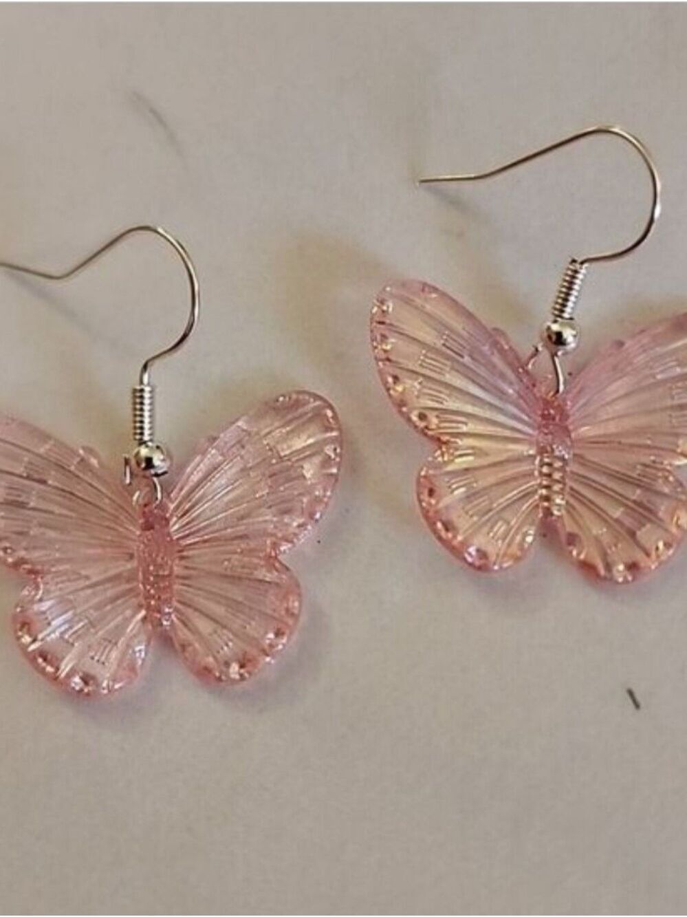 IRRIDESCENT Acrylic Sparkle Butterfly Earrings Lightweight